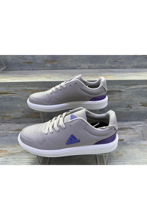 36 - 40 NUMARA ARASI GRİ  BEYAZ TABANLI  BAĞCIKLI UNISEX SPOR AYAKKABI