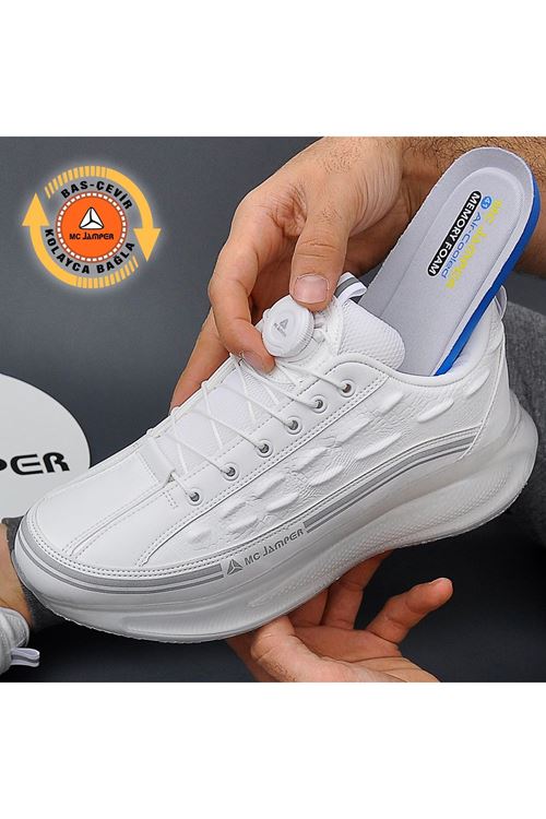 40 - 44 NUMARA ARASI JAMPER BEYAZ ŞEFFAF KÖPÜK TABAN SPOR AYAKKABI