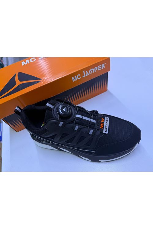 MC JAMPER 2296 SİYAH & BEYAZ AKILLI BAĞCIKLI SPOR AYAKKABI