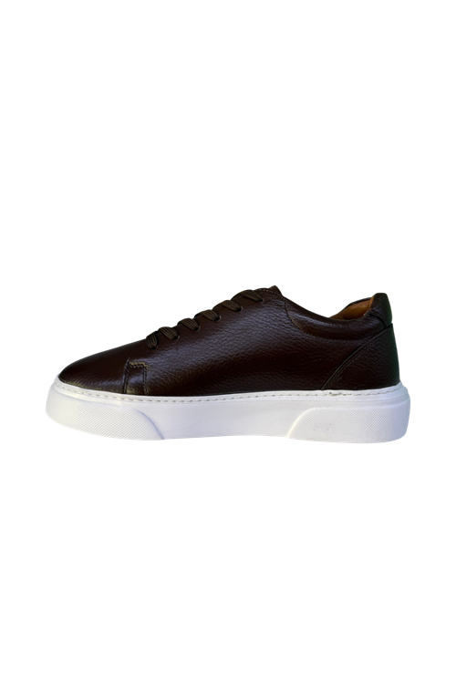 ERKEK HAKİKİ DERİ KAHVERENGİ SNEAKER