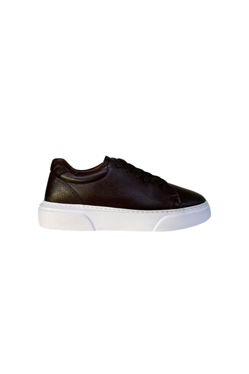 ERKEK HAKİKİ DERİ KAHVERENGİ SNEAKER