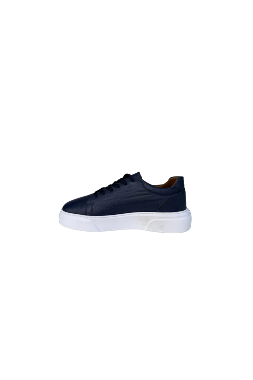 ERKEK HAKİKİ DERİ LACİVERT SNEAKER