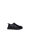 ERKEK HAKİKİ DERİ SİYAH POLİ TABAN SNEAKER